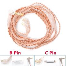 Kopfhörerkabel 8-adrig Gold-Silber-Kupfer-Mix Upgrade-Kabel Headset-Kabel B/C Pin für KZ EDX PRO ZES ZEX PRO ZSX DQ6S