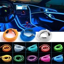 1M/3M/5M wnętrze samochodu lampa dekoracyjna Led EL okablowanie taśma neonowa dla Auto DIY elastyczne oświetlenie otoczenia USB impreza atmosfera dioda