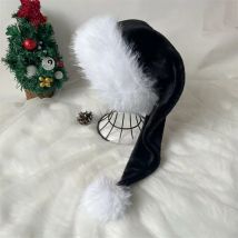 Weihnachtsmütze, Weihnachtsmütze, Urlaub für Erwachsene, Unisex, Samt, Komfort, extra verdickte Weihnachtsmütze für Neujahr, festliche Party, Weihnachten