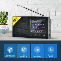 Radio digitale portatile Ricevitore DAB/FM 5.0 compatibile con Bluetooth Lettore di trasmissione Radio leggera ricaricabile per ufficio domestico