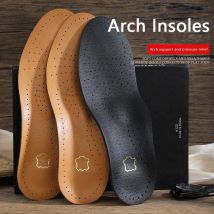 1 paar Leder Orthopädische Einlegesohle Arch Support Plantarfasziitis Einlegesohlen Männer Frauen O/X Bein Korrigiert Einlegesohlen Fuß Pflege produkte