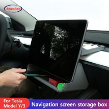 NovaAcc per Tesla Model 3 Y Organizzatore di archiviazione sotto lo schermo su console centrale Vassoio di visualizzazione Scatola di immagazzinaggio Accessori interni