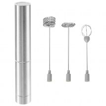 Milk Frother Handheld Three-Layer of Whisk- Battery Operated Electric Foam Maker for Coffee, Latte, Hot Chocolate