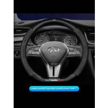 Infiniti Q30 Q50 Q60 Q70 JX35 FX35 G37 M35 ESQ QX30 QX50 QX55 QX56 QX60 QX70 QX80 Car Carbon Fiber Leather Steering Wheel Cover