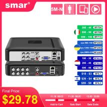 Smar 5 en 1 CCTV Mini DVR TVI CVI AHD CVBS cámara IP grabadora de vídeo Digital 4CH 8CH 5M-N AHD DVR 5MP NVR sistema de seguridad Onvif