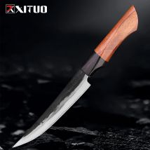 XITUO Superscharfes Allzweckmesser Pro Kitchen Obstmesser Handgefertigtes geschmiedetes 3-lagiges, zusammengesetztes, ultrascharfes Schälmesser aus Stahl