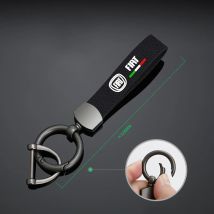 Leder Auto LOGO Schlüsselanhänger Kette Metall Schlüsselanhänger Ringe für Fiat Ducato 500 500L Panda Grande Punto Lancia Musa Auto Zubehör
