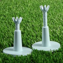 Verstellbare Golf-Gummi-Tees, 2er-Pack, langlebige 8-Krallen-Basis, 2,1–2,9 Zoll Höhe für das Training der Driving Range