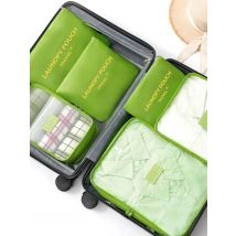 6 Set Packing Cubes for Travel Luggage Packing Bags Reusable Waterproof Suitcase Organizer Bags Set with Shoe Bag and Toiletry B