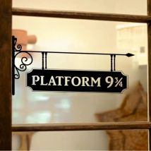 Plattform 9 3/4 Wandtattoo für Türdekoration, kreativer Vinyl-Kunstaufkleber, Wohnzimmer, Türaufkleber, Kinderzimmer, Türdekoration