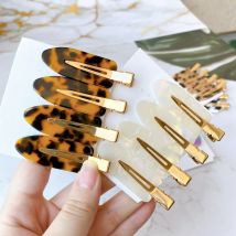 Cwllrn Simple Wild Leopard Seamless Hair Clip Women Acetate Sheet No Bend Bangs Clip Duckbill Clip Spinki do włosów Narzędzie do stylizacji włosów