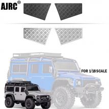 Anti-Rutsch-Dekor platte an der Rückseite des Autos, Edelstahlschalen-Schutz folie für 1/18 Traxxas Trx-4m Verteidiger trx4m