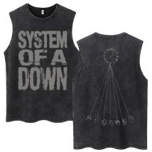 Sistema di rock band lavato di un giù Mezmerize Canotte T-shirt senza maniche gotica hip-hop retrò da uomo Gilet in cotone oversize Regali