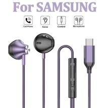 Cuffie stereo 9D Bass Type C da 3,5 mm Cuffie con controllo del volume con microfono Auricolari cablati per iPhone Xiaomi Samsung Galaxy Auricolari