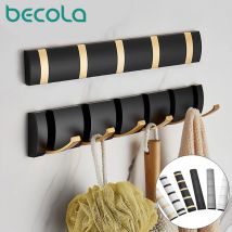 Becola Appendiabiti per porta Appendiabiti Porta asciugamani Rastrelliere a parete per asciugamani Accessori da bagno dorati Appendiabiti per borse Ganci piccoli
