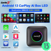 CarlinKit CarPlay Ai Box Android 13 SM6225 8 rdzeni 64GB 128GB Car Smart Streaming Box Bezprzewodowy CarPlay Android Auto dla Netflix