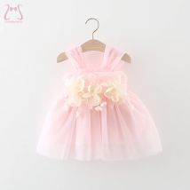 Sommer süße Baby Mädchen Party Abendkleider Hochzeit Blütenblatt Mesh Geburtstag Prinzessin Kinder Kostüme 0 bis 3 Jahre alt Kleinkind