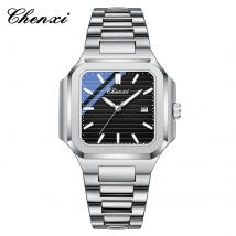 2025 neue Mann Uhren Luxus Fashion Square männer Quarzuhr Kalender Leuchtende Wasserdichte Edelstahl Hohe Qualität Uhr