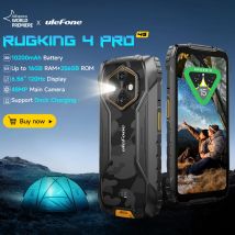Ulefone RugKing 4 Pro Rugged Phone Android 15 Fino a 16 GB + 256 GB Smartphone impermeabile 10200 mAh Fotocamera da 48 MP NFC Global 6,56" 120 Hz