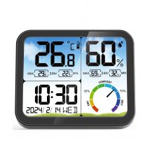 LCD Digital Temperatur Luftfeuchtigkeit Meter Großes Display Innenthermometer Hygrometer Sensor Luftfeuchtigkeitsmesser Monitor Wetterstation