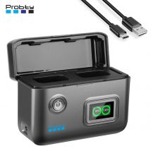 Probty NP-FW50 Battery Charger Fast Dual Slot  for A6000 A6400 zv-e10 A7ii A6100 A6500 A6300 A7 A7II A7R A7RII A7S A5000 A5100