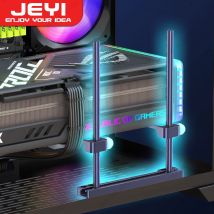 JEYI Supporto per scheda grafica Supporto per scheda video GPU regolabile completamente in alluminio Supporto per scheda video VGA per giochi su PC GPU serie 40