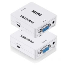 Adattatore HD 1080P da VGA a HDMI convertitore da HDMI a VGA con interfaccia Audio adattatore compatibile HDMI per Notebook Xbox360 DVD PS3 PC