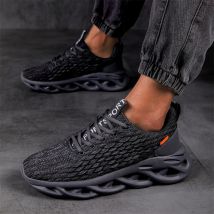 Herren-Tennisschuhe, atmungsaktiv, lässig, für den Sommer, leicht, stilvoll, zum Schnüren, große Turnschuhe für Herren48