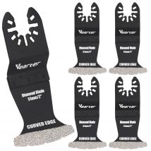 Vearter 5-piece Oscillating Multi-Function Tool Swing Diamond Cutting Discs, Mortar Cutting Blades, Precision Tile Grout Removal