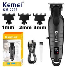 Kemei männer haars ch neider für haars ch neiden profession elle schnur lose friseur haars ch neider für männer mit led display wiederauf ladbare Km-2293