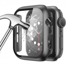 360° Full Screen Protector Hard Case for Apple watch 7/6/SE/5/4/3/2/1 Cover Tempered Glass Film for iWatch 42mm 41 45 40 38 44mm