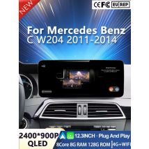 Android 15 Car Radio For Mercedes-Benz C Class W204 2011 - 2014 Video Multimedia Player Car Accessories Wireless CarPlay 4G WIFI