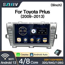 Android 13 Für Toyota Prius XW30 2009-2013 Auto Radio Multimedia Player Carplay Auto Wifi BT Linkslenker GPS Navi Stereo 2 din
