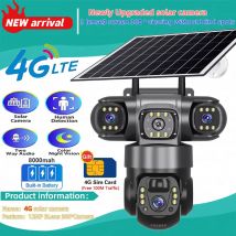 Kamera słoneczna 4G Sim Outdoor 3 obiektywy 3 ekran 10X Zoom PIR Kamery do wykrywania ludzi Wodoodporny noktowizor CCTV Ochrona bezpieczeństwa