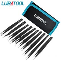 9/10 Stück Pinzetten-Set, Tasche, Edelstahl, antistatisch, Präzisionspinzette für elektronische Handy-Reparaturwerkzeuge, Handwerkzeuge