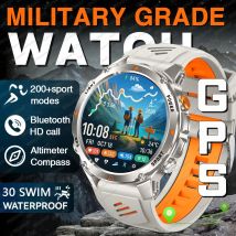 2025 neue Militär GPS Sport Smart Uhr Outdoor RIDE Run Schwimmen Tauchen Uhren Taschenlampe Kompass 30 reis Wasserdichte Armbänder männer
