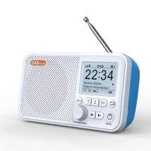 Radio C10 con pantalla LCD de 2,4 pulgadas, reloj despertador, Radio DAB DAB + FM BT, reproductor de MP3, Radio portátil, Radio de transmisión, compatible con tarjeta TF