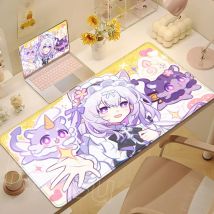 HD-Druck Castorice Mauspad, rutschfestes Gummi, Laptop-PC-Mauspad, Honkai Star Rail, süße Mädchen-Matte, lila Schmetterling, Anime-Schreibtischunterlage