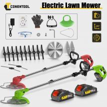 CONENTOOL 4 in 1 tagliaerba elettrico per giardino con lama 3T e linea tosaerba tagliasiepi strumenti multifunzionali
