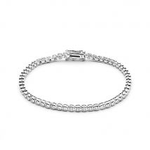 OEVAS 100% 925 Sterling Silver 2mm Moissanite Tennis Bracelet For Women Diamond Gemstone Bracelet Sparkling Wedding Fine Jewelry