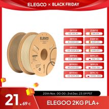 ELEGOO 1.75mm PLA + filamento 2KG Set plastica 3D PLA per la maggior parte delle stampanti 3D FDM precisione dimensionale +/- 0.02mm 2 pezzi * 1kg PLA + Set
