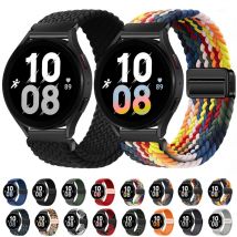20mm 22mm Braided Nylon Strap for Samsung Galaxy Watch 6 5 4 Magnetic Bracelet Belt Huawei Watch 4 Pro/GT3 Pro Amazfit GTR4 Band