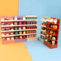 Puppenhaus Supermarkt Display Regal Puppenhaus simuliert Snack Schrank Puppenhaus Zubehör