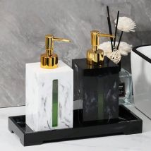 Große Kapazität 500 ml nachfüllbarer Harzseifenspender mit Goldpumpe für Hotel Gästehaus Küche Badezimmer Home Decor Zubehör