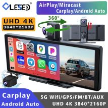 10,26 Zoll 4K 3840*2160P Auto Dvr Carplay Android-Auto Dash Cam Kabine GPS 5G WIFI FM BT Dual Objektiv Kamera Dashcam Stick Recorder