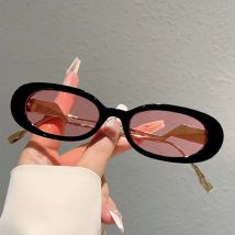 KAMMPT Cute Oval Sunglasses Women Fashion 2025 New Candy Color Rim Decor Sun Glasses Trendy Korean Style Outdoor Casual Shades