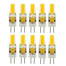 10PCS LED COB Lamp 6W Żarówki Ściemnialne G4 mini COB AC DC 12V 220V Świece Zastępują 30W 40W Halogen do Żyrandola Reflektor