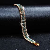 Styl boho kobiety wykwintna luksusowa rzymska moda kryształowa bransoletka pełna biżuteria pleciona biżuteria ślubna prezent na boże narodzenie biżuteria