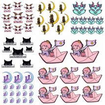 10PCS/lots Cartoon Sew Embroidery Patch Animal Cat Patch Iron On Patches DIY Embroidered Patches On Clothes Ironing Stickers