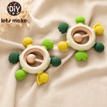 1PC Baby Silikon Beißring Ruder Form Holz Beißring Ring Kind Spielzeug Food Grade Silikon kinder Waren Kind Zahnen spielzeug Geschenke